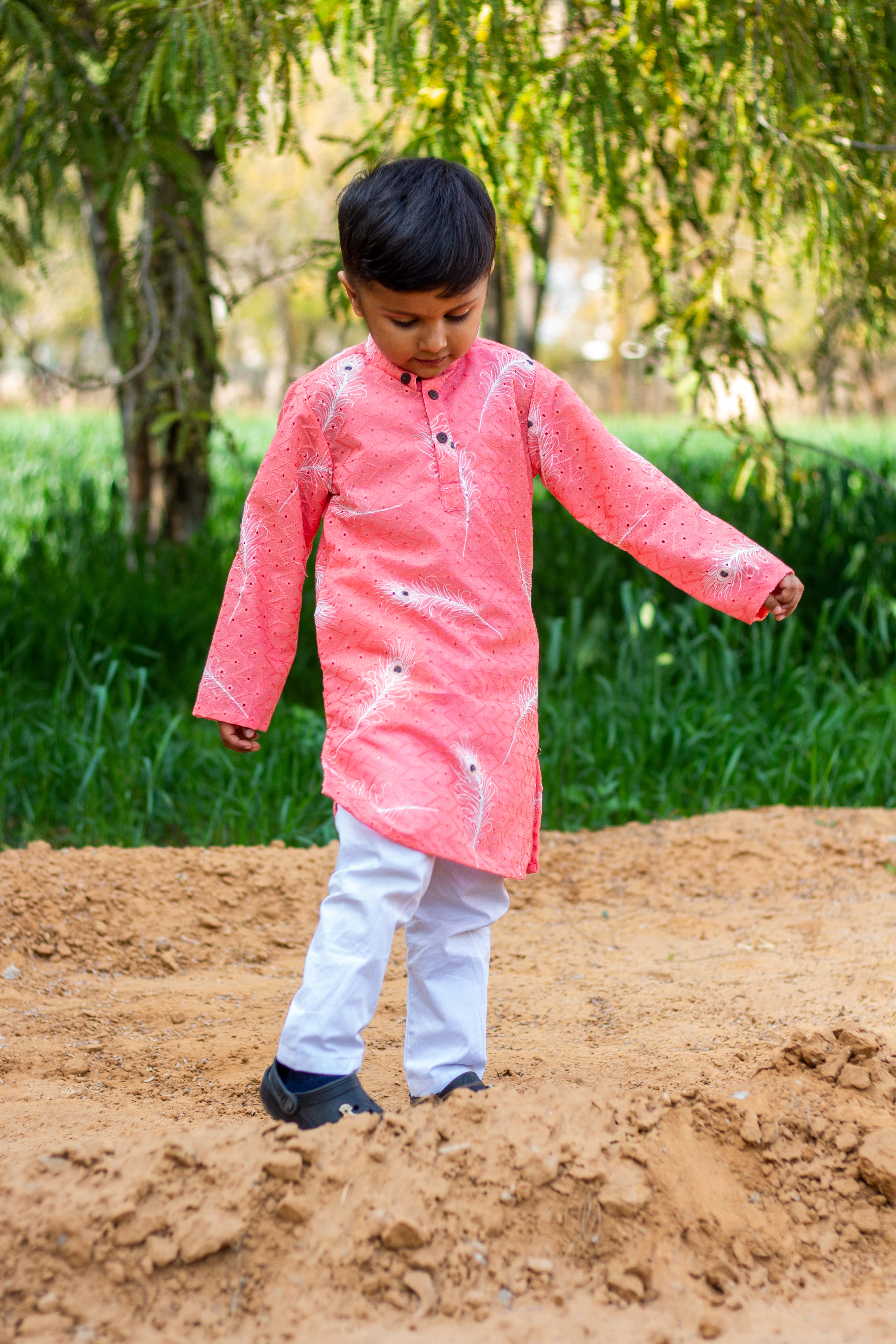Peachy Sunset Kurta Set