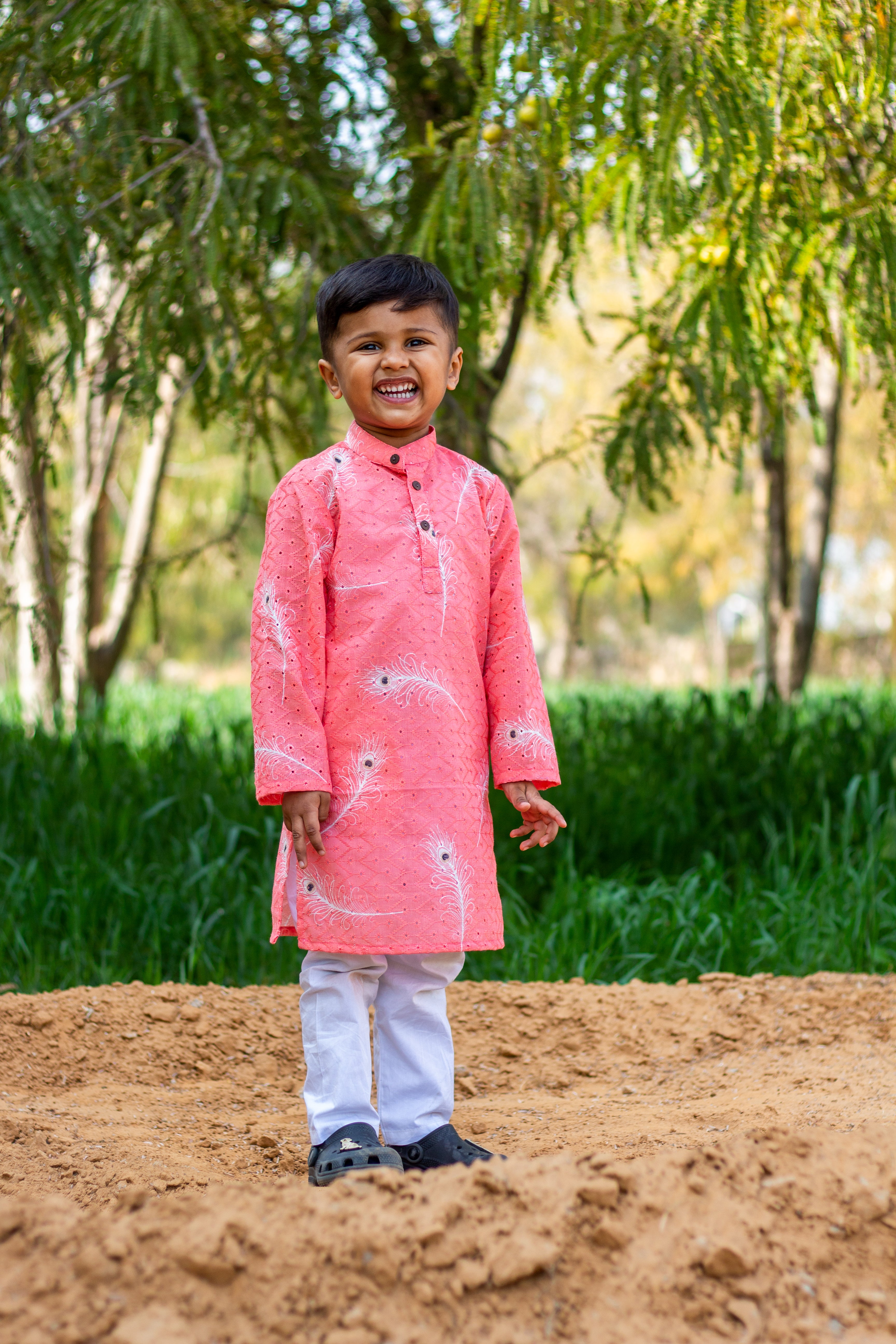 Peachy Sunset Kurta Set