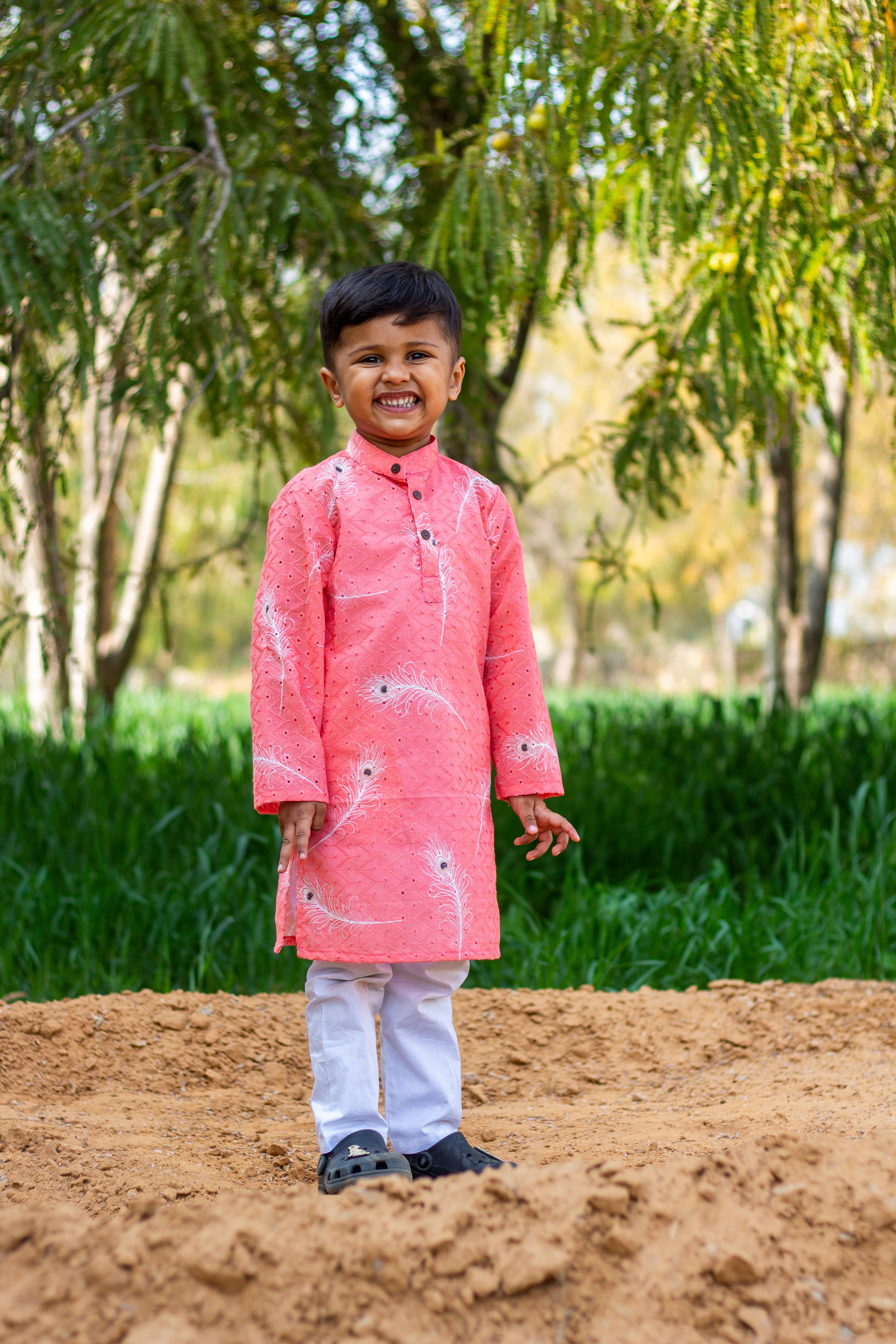 Peachy Sunset Kurta Set